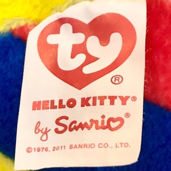 Hello Kitty, Rainbow, Cupcake, 2011, Ty, Beanie Buddy Plush, Very Nice Condition - Picture 12 of 13